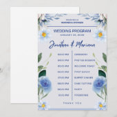 Carte de Programme de Mariage – Modèle de Chronolo (Devant / Derrière)