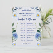 Carte de Programme de Mariage – Modèle de Chronolo (Debout devant)