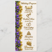 Carte de programme de mariage New Jersey Violet (Devant)