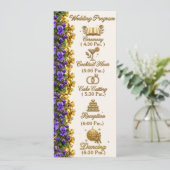 Carte de programme de mariage New Jersey Violet (Debout devant)