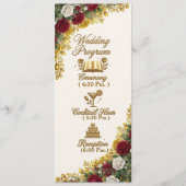Carte de programme de mariage New York Rose (Devant)