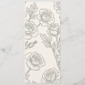 Carte de programme de mariage New York Rose (Dos)