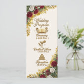 Carte de programme de mariage New York Rose (Debout devant)