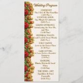 Carte de programme de mariage Ohio Red Carnation (Devant)