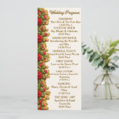 Carte de programme de mariage Ohio Red Carnation (Debout devant)