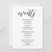 Carte de programme de mariage parfait (Devant)