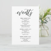 Carte de programme de mariage parfait (Debout devant)