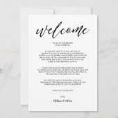 Carte de programme de mariage parfait (Dos)