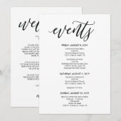 Carte de programme de mariage parfait (Devant / Derrière)