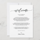 Carte de programme de mariage parfait (Dos)