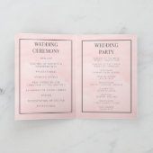 Carte de programme de mariage pliable monogramme p (Intérieur)