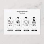 Carte de programme de mariage simple à insérer (Devant)