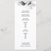 Carte de programme de mariage simple élégante vert (Dos)