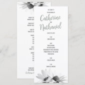 Carte de programme de mariage simple élégante vert (Devant / Derrière)
