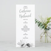 Carte de programme de mariage simple élégante vert (Debout devant)
