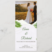 Carte de Programme de Mariage Tropical Romantique (Devant)