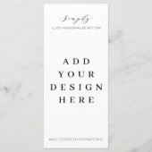 Carte de programme de menu 4 po x9 po Impression (Devant)