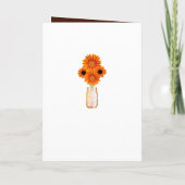 Carte de programme de pots Mason rustiques orange  (Dos)