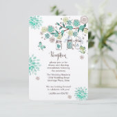 Carte de Programme de Réception de Mariage au Jard (Debout devant)