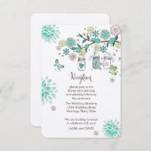 Carte de Programme de Réception de Mariage avec de (Devant / Derrière)