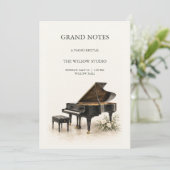 Carte de programme de récital de piano modifiable (Debout devant)