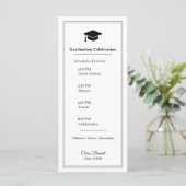 Carte de programme de remise des diplômes élégante (Debout devant)