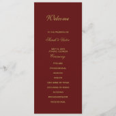 Carte de programme double côté Noël (Devant)