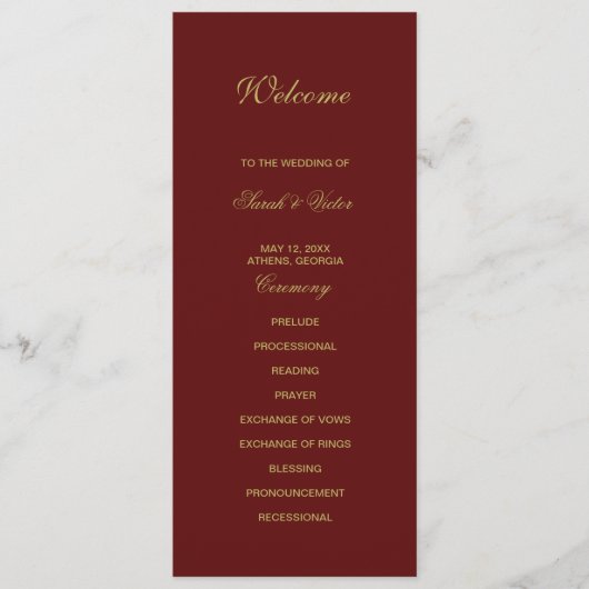 Carte de programme double côté Noël (Devant)