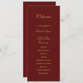 Carte de programme double côté Noël (Devant / Derrière)