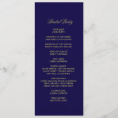 Carte de programme double côté Royal Blue (Dos)