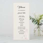 Carte de programme double face pour mariage (Debout devant)