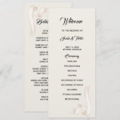 Carte de programme double face pour mariage (Devant / Derrière)