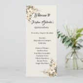 Carte de programme double face Quinceanera Magnoli (Debout devant)