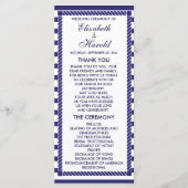 Carte de programme Elégant Mariage nautique (Devant)