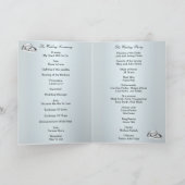 Carte de programme élégante avec fleurs violettes  (Intérieur)