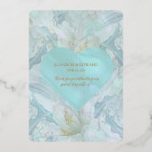 Carte de programme en feuille d'aluminium bleu vin (Verso)