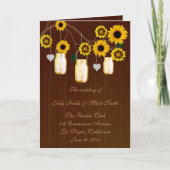 Carte de Programme en Jars Mason Jaune Rustique de (Devant)