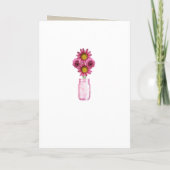 Carte de programme en toile de jute rustique rose (Dos)