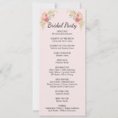 Carte de programme Fleurs d'aquarelle rose Boho (Dos)