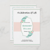 Carte de programme funèbre (Devant / Derrière)