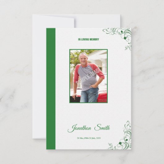 Carte de programme funèbre commémorative (Devant)