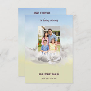 Carte de programme funèbre commémorative