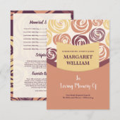 Carte de programme funéraire (Devant / Derrière)