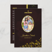 Carte de programme funéraire (Devant / Derrière)