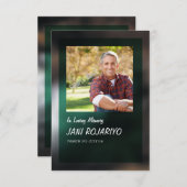 Carte de programme funéraire (Devant / Derrière)