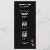 Carte de programme Mariage de mariage et de mariag (Dos)