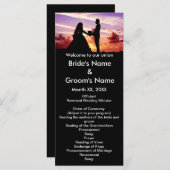 Carte de programme Mariage de mariage et de mariag (Devant / Derrière)