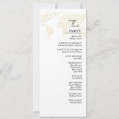 Carte de programme mariage vert de destination (Dos)