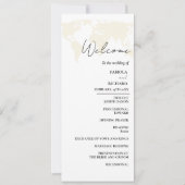 Carte de programme mariage vert de destination (Devant)