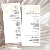 Carte de programme mariage vert de destination